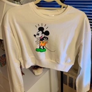 Mickey Mouse Cropped Sweatshirt